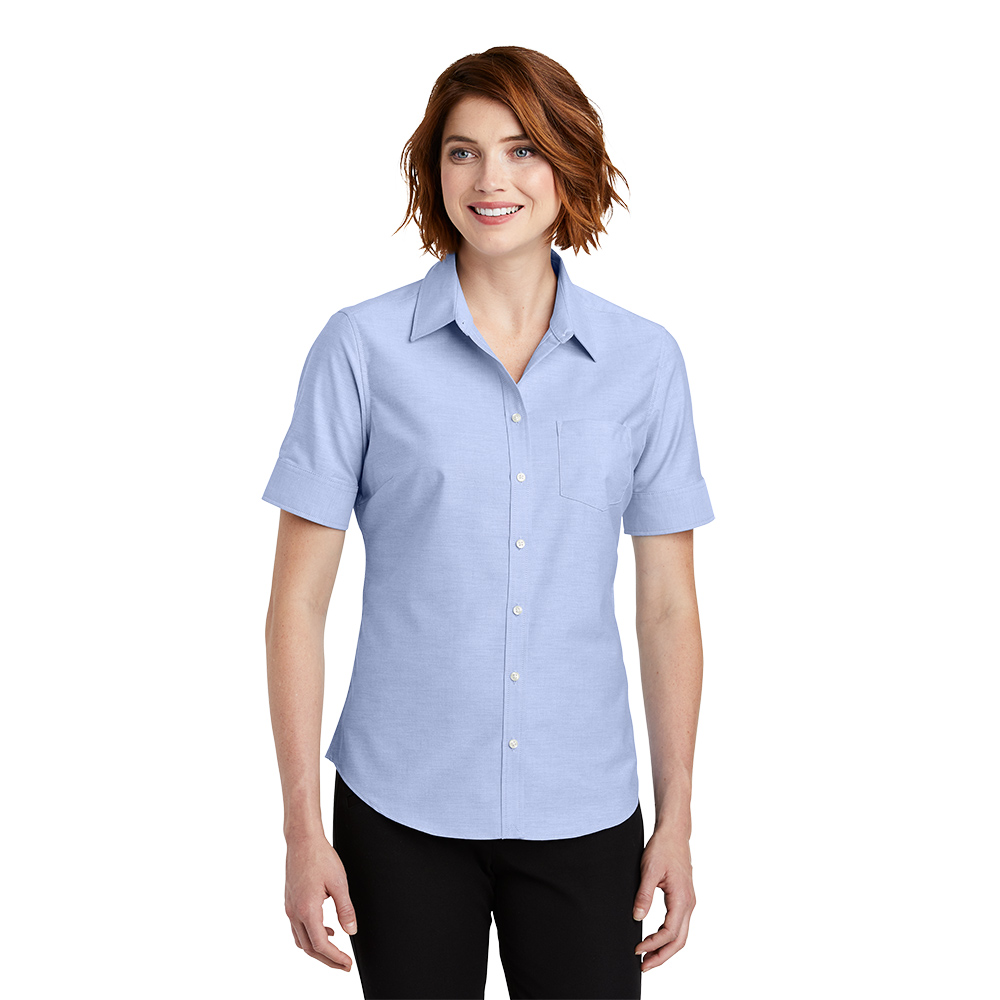 Ladies Port Authority Short Sleeve SuperPro Oxford Shirt (INT-L659 ...